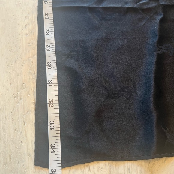YSL silk scarf - pure silk with signature monogram through out the fabric! - Picture 3 of 7